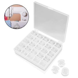 Listing 2 of 5 for Transparent Plastic Sewing Machine Bobbins With Case And Soft Measuring Tape