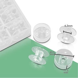 Listing 3 of 5 for Transparent Plastic Sewing Machine Bobbins With Case And Soft Measuring Tape