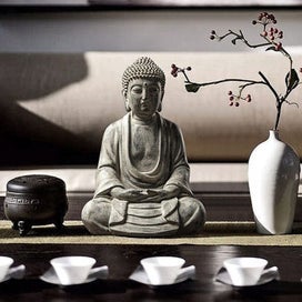 Listing 4 of 11 for Decorative Resin Statues Buddha, Bulldog & Sausage Dog