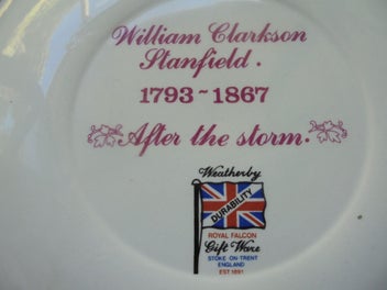 Listing 6 of 6 for English Gift Ware plate - Falcon Ware