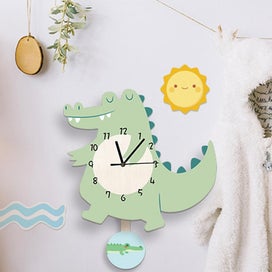 Listing 5 of 5 for Children's Wall Pendulum Room Cartoon Watch Nordic Crib Room Clock