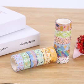 Listing 4 of 5 for Washi Tape 12 Rolls Decorative Washi Tape Set With Cute Gold Foil Flower Desig