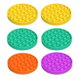 Listing 11 of 20 for Kids Pop It Push Pop Bubble Silent Sensory Fidget Stress Relief Toy - 10 Pack