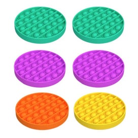 Listing 12 of 20 for Kids Pop It Push Pop Bubble Silent Sensory Fidget Stress Relief Toy - 10 Pack