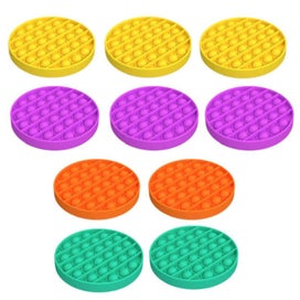 Listing 14 of 20 for Kids Pop It Push Pop Bubble Silent Sensory Fidget Stress Relief Toy - 10 Pack