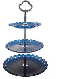 Listing 2 of 5 for With Handle 3 tier Plastic 3 Cake Stand Serving Stand Fruit Cupcake Dessert Sta