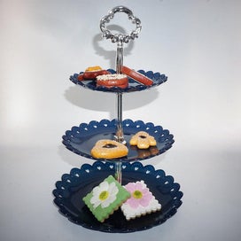 Listing 5 of 5 for With Handle 3 tier Plastic 3 Cake Stand Serving Stand Fruit Cupcake Dessert Sta