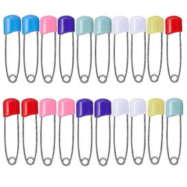 Listing 2 of 5 for 100 Pieces Diaper Pins Baby Safety Pins 2.2 Inch Plastic Head Cloth Diaper Pins