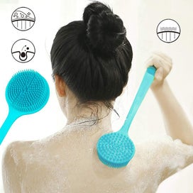 Listing 3 of 5 for Silicone Back Scrubber Body Brush & Hair Scalp Massager Brush, Long Handle Showe