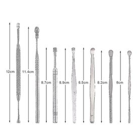 Listing 3 of 4 for 7 Pcs Ear Pick Earwax Removal Kit, Stainless Steel Reusable Ear Cleaner With Sto