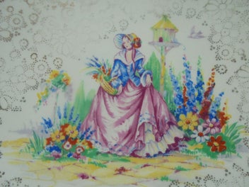 Listing 2 of 5 for H&K Tunstall (England) pretty lady serving plate - 1930s