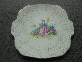 Listing 1 of 5 for H&K Tunstall (England) pretty lady serving plate - 1930s