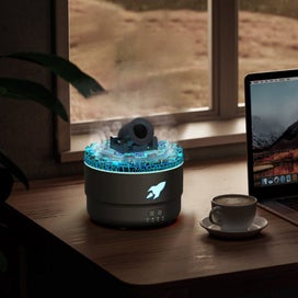 Listing 3 of 5 for Elosung White Creative Cannon Shaped Aromatherapy Diffuser With Colorful Led Lig