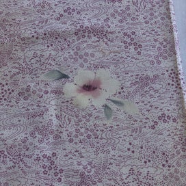 Listing 6 of 20 for Vintage Japanese Kimono Silk Panels X2 Fabric Pieces