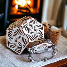 Listing 2 of 2 for Pentagon Trinket Box - Spiral