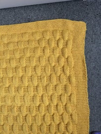 Listing 2 of 2 for SUNSHINE - Hand-Knitted CRIB / BASSINET BLANKET