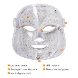 Listing 3 of 9 for 7 Colors LED Light Photon Face Mask Rejuvenation Skin Care Therapy Wrinkles