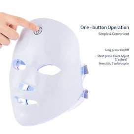 Listing 4 of 9 for 7 Colors LED Light Photon Face Mask Rejuvenation Skin Care Therapy Wrinkles