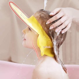 Listing 2 of 4 for Kids Shower Cap, Shampoo Guard, Eye Ear And Face Adjustable Baby Shower Mask Sil