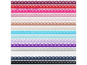 Listing 3 of 10 for BRISTLEGRASS 2 5 10 Yard 1/2" 13mm Picot Loop Crown Frilly Lace Trim Elastics