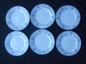 Listing 1 of 12 for NORITAKE ~ BLUE HILL ~ SIDE PLATES X 6 ~