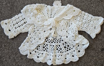 Listing 1 of 2 for Crotchet Baby Cardigan (Size S)