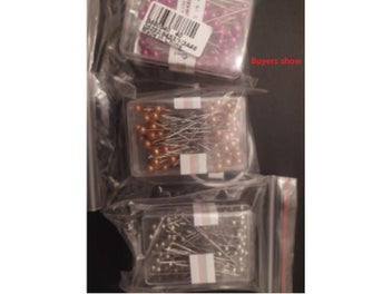Listing 5 of 10 for 100 PCS//box Round Pearl Head Sewing Positioning Needle Box Sewing Accessories