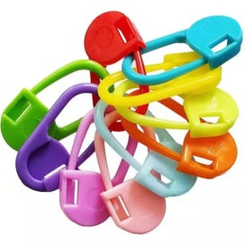 Listing 7 of 10 for 20/50pcs Mixed Color Plastic Resin Safety Pins Small Clip Locking Stitch