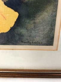 Listing 2 of 5 for Orange Hibiscus by Dorothy Garlick Framed Watercolour (20242)