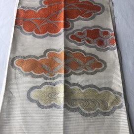 Listing 4 of 14 for Vintage Japanese Woven Silk Cloud Fabric Piece