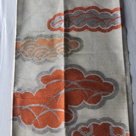 Listing 10 of 14 for Vintage Japanese Woven Silk Cloud Fabric Piece