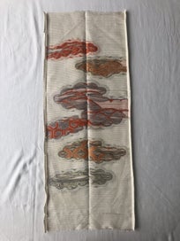 Listing 12 of 14 for Vintage Japanese Woven Silk Cloud Fabric Piece