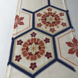 Listing 13 of 14 for Vintage Japanese Woven Silk Fabric Piece