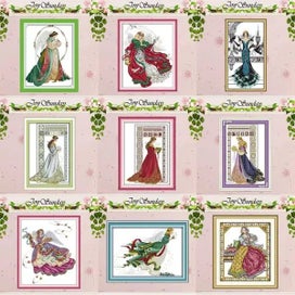 Listing 3 of 10 for Bride Winter Angel Girl Patterns Counted Cross Stitch Set DIY 11CT 14CT 16CT