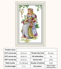 Listing 1 of 10 for Bride Winter Angel Girl Patterns Counted Cross Stitch Set DIY 11CT 14CT 16CT