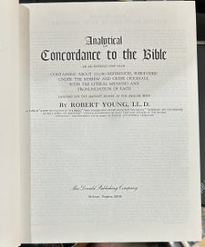 Listing 2 of 4 for Young's Analytical Concordance to the Bible By Robert Young