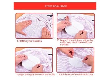 Listing 4 of 9 for Underarm Pads Dress Sweat Perspiration Pads Underarm Armpits Sweat Pads