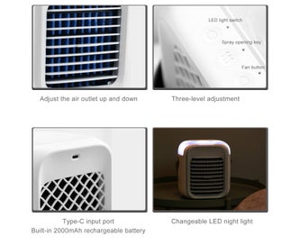 Listing 4 of 6 for Portable Air Conditioner Rechargeable Air Cooler Fan Air Conditioner F