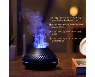 Listing 3 of 6 for Flame Mist Humidifier Aromatherapy Essential Oil Diffuser With 7 Color Night