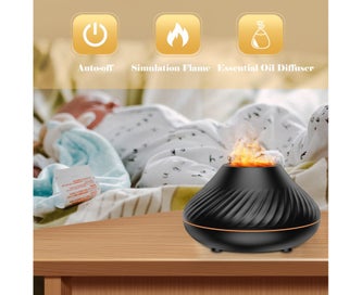 Listing 4 of 6 for Flame Mist Humidifier Aromatherapy Essential Oil Diffuser With 7 Color Night