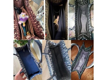 Listing 8 of 10 for Purse Insert Organizer For BOOK Tote Bag Insert Premium Purse Felt Insert