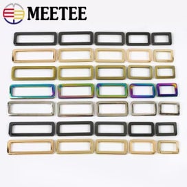 Listing 3 of 10 for Meetee 5/10/20Pcs Metal Webbing Adjuster Buckles Square Bag Backpack Strap