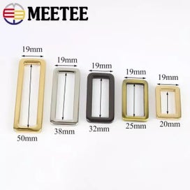 Listing 5 of 10 for Meetee 5/10/20Pcs Metal Webbing Adjuster Buckles Square Bag Backpack Strap