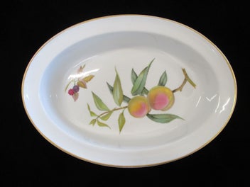 Listing 1 of 6 for BR 9311 - Oval Pie Dish - Fine Porcelain - Royal Worcester - Evesham