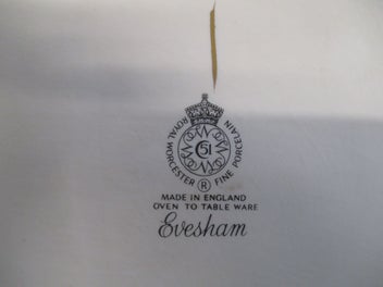 Listing 4 of 6 for BR 9311 - Oval Pie Dish - Fine Porcelain - Royal Worcester - Evesham