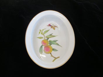 Listing 5 of 6 for BR 9311 - Oval Pie Dish - Fine Porcelain - Royal Worcester - Evesham