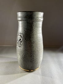 Listing 2 of 10 for Signed Len Castle Vase – with Decorative Motif c60s