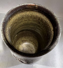 Listing 7 of 10 for Signed Len Castle Vase – with Decorative Motif c60s