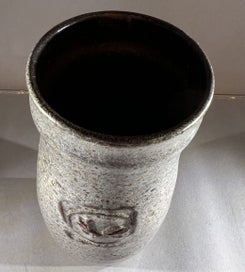 Listing 6 of 10 for Signed Len Castle Vase – with Decorative Motif c60s