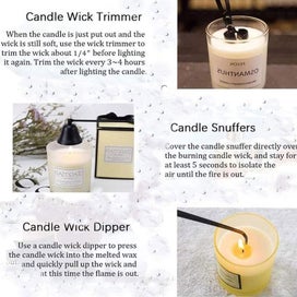 Listing 14 of 14 for 4pcs/Set Stainless Steel Candle Wick Tools – Snuffer, Trimmer & Extinguisher